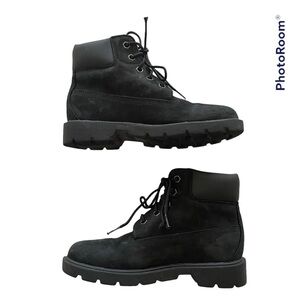 Timberland 6" Premium Black Suede Waterproof Boots • Size 1